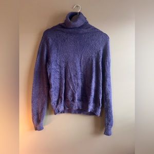 NWT She + Sky Blueish Purple Fuzzy Sweater. Size Large.